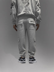 "Menocci Classic Grey Cargo Joggers"